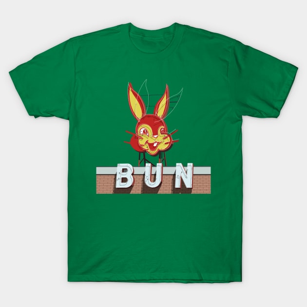 Bun sign, with neon, no background T-Shirt by Zippy's House of Mystery